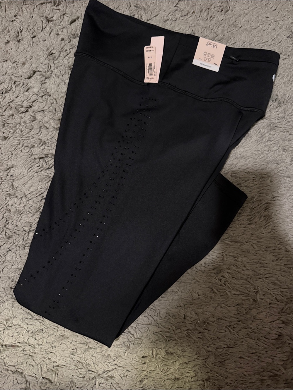 Victoria's Secret Essential Black
Leggings with Black Studs